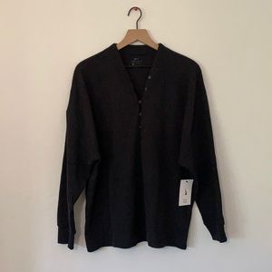 NWT Nike Yoga Waffle Knit Henley
